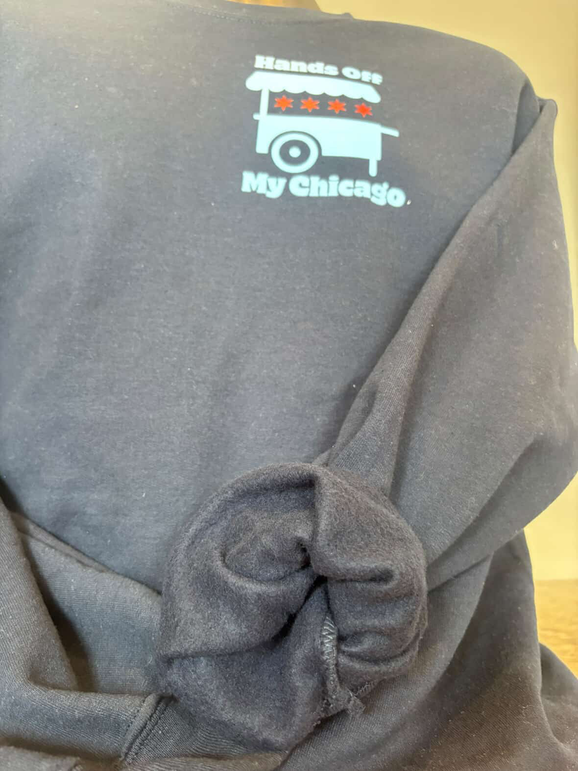 Hands off my Chicago (street vendor cart) - crewneck