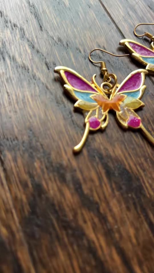 Multicolor Butterfly Earrings