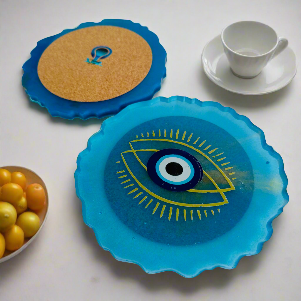 Third Eye Resin Coaster - Blue