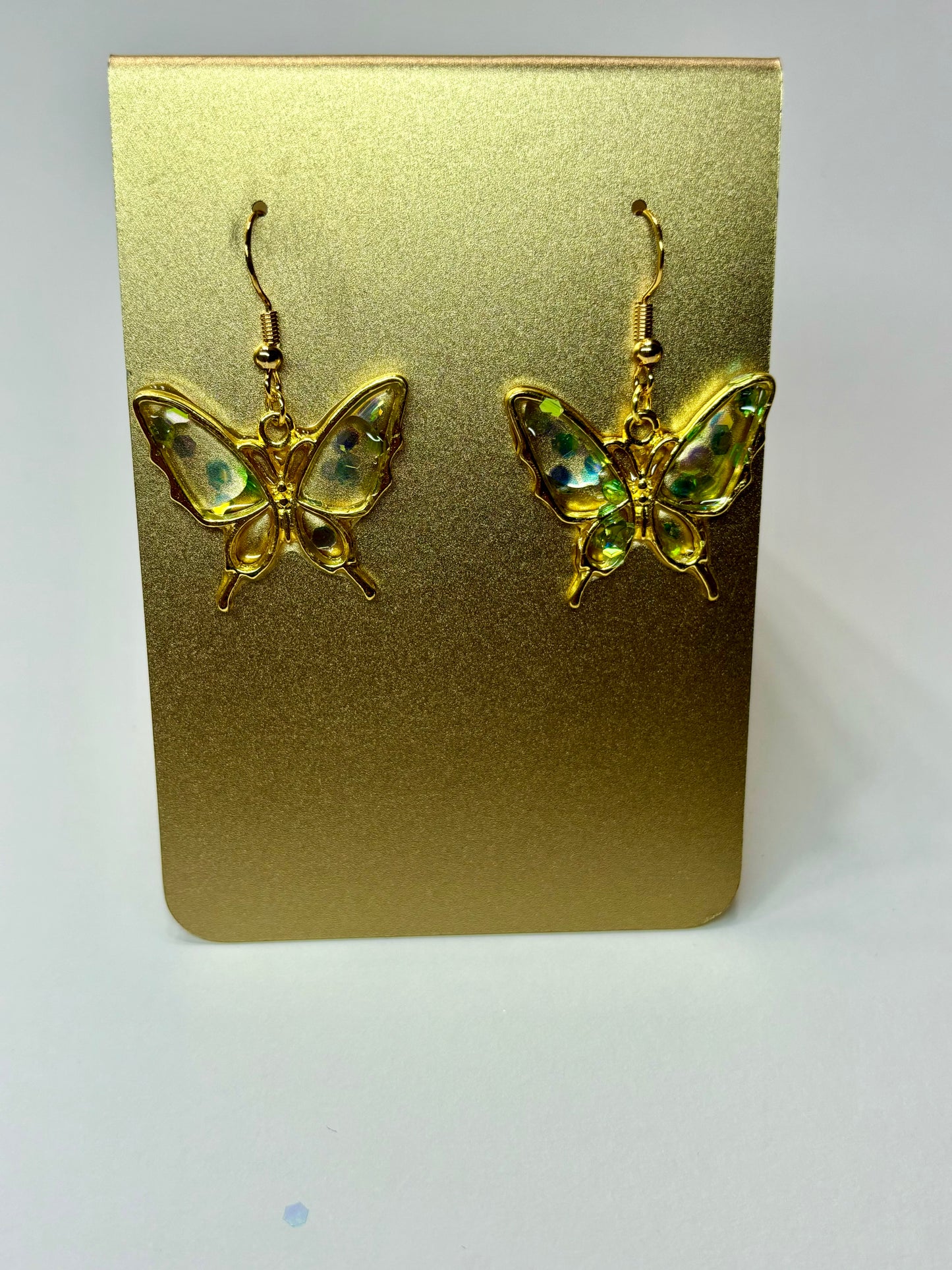 Butterfly Sparkle Resin Earrings
