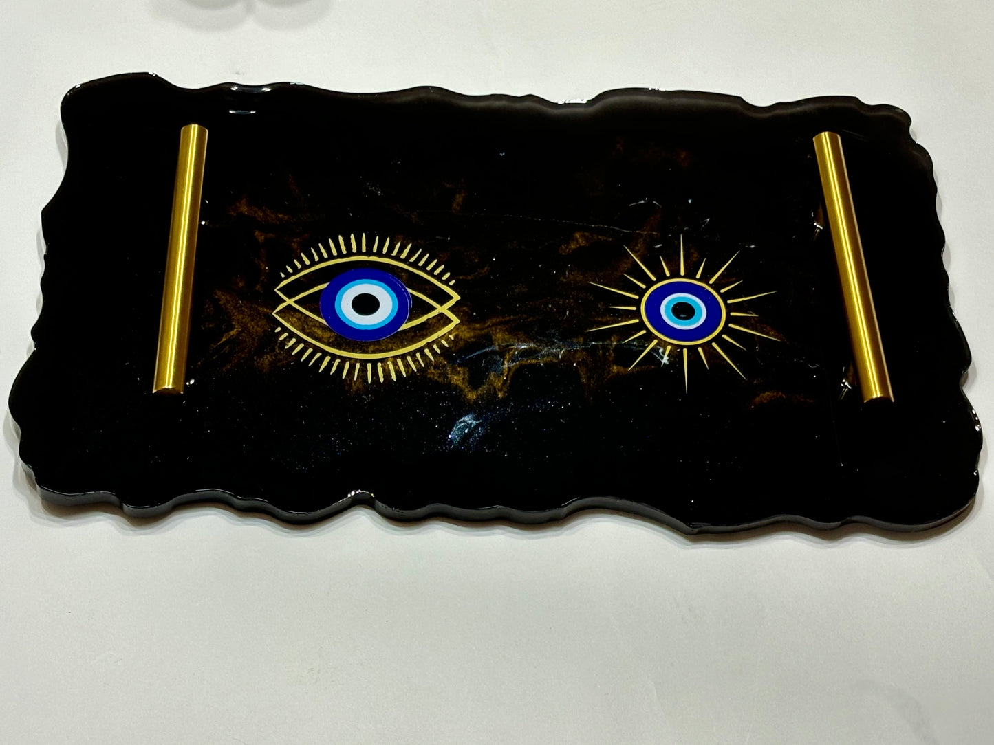 Third eye Resin Serving Tray - Black