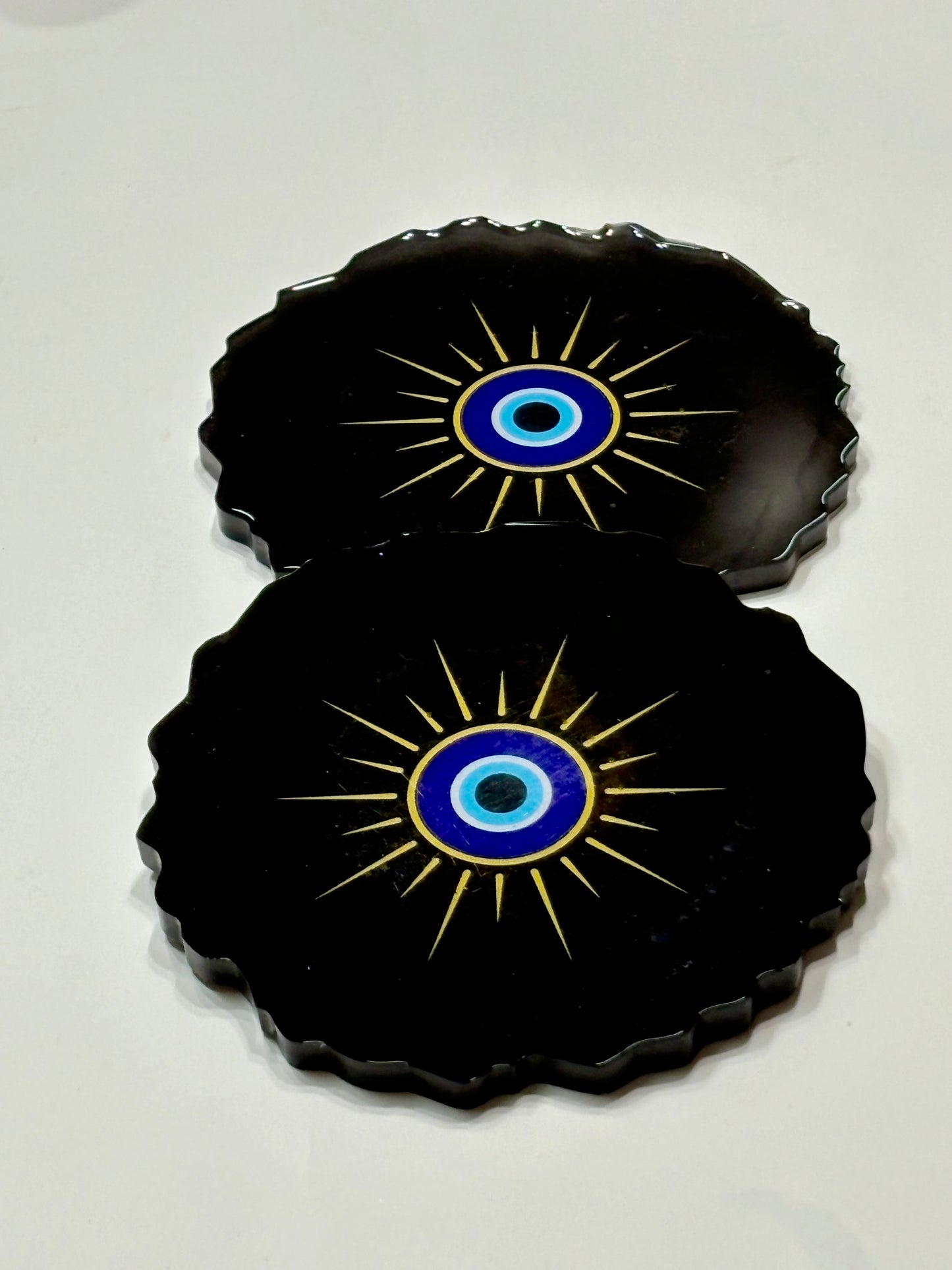 Third Eye Resin Coasters - Black