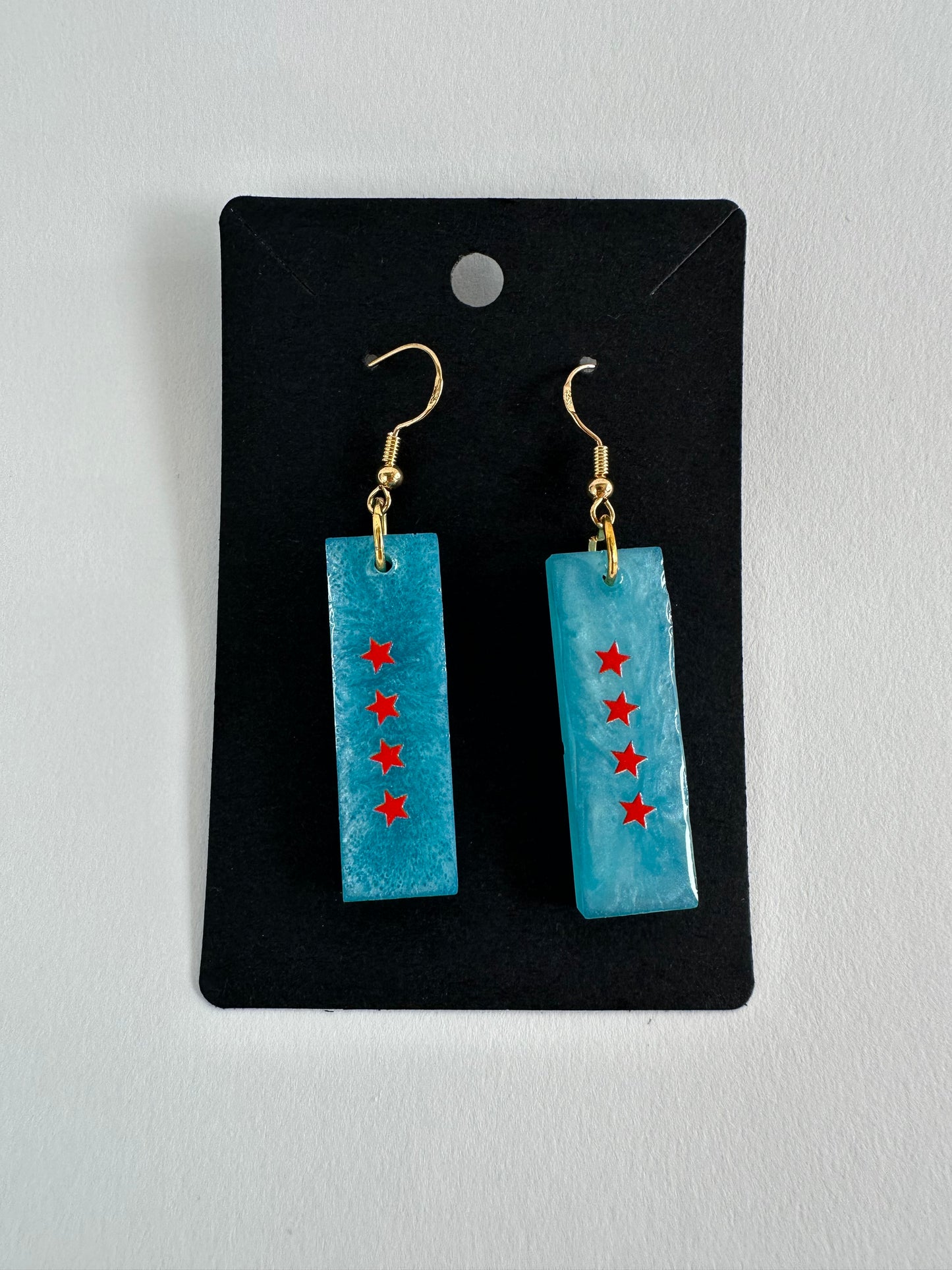 Chicago 4 Stars Resin Earrings