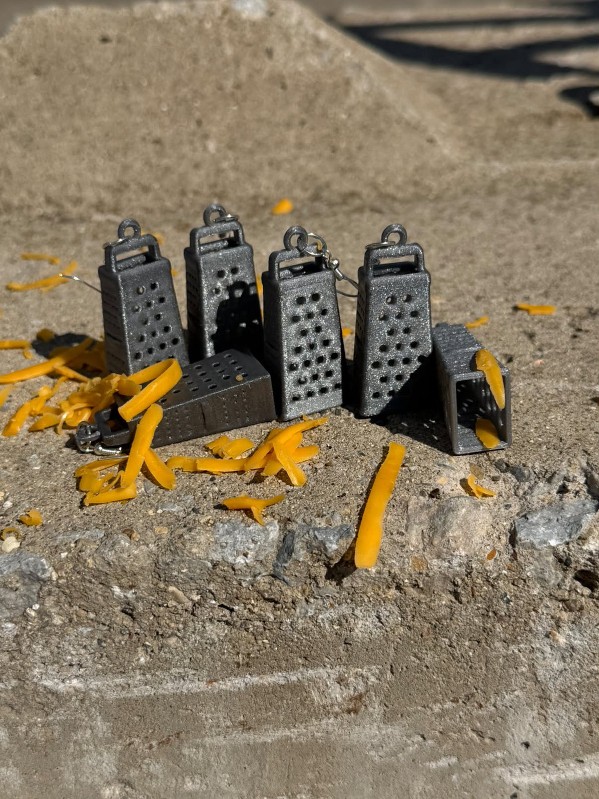 Cheese Grater Earrings - Chicago Bears