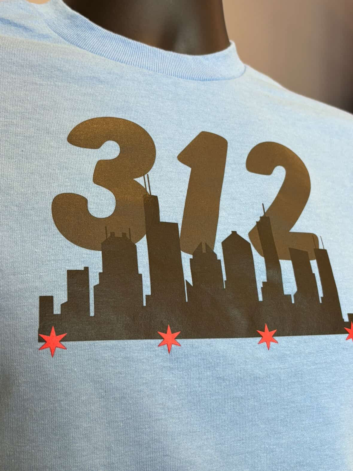 312 Chicago skyline - Tshirt