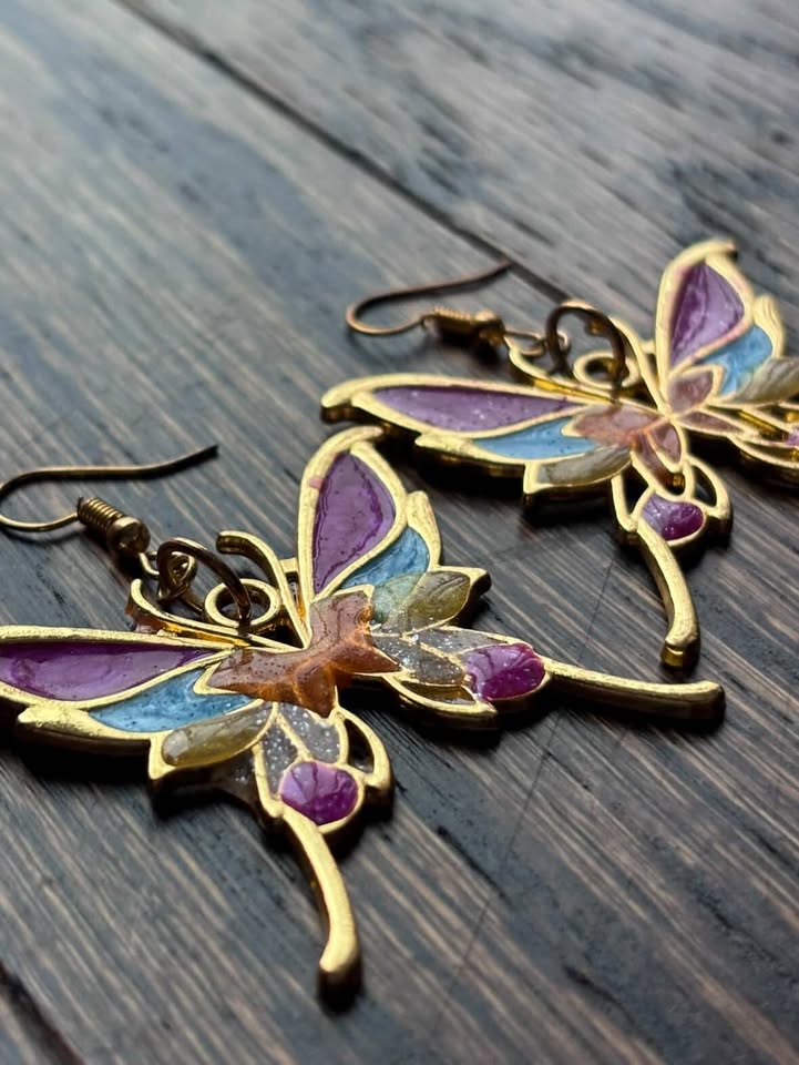 Multicolor Butterfly Earrings