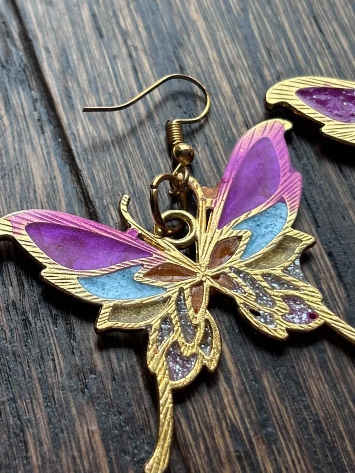 Multicolor Butterfly Earrings
