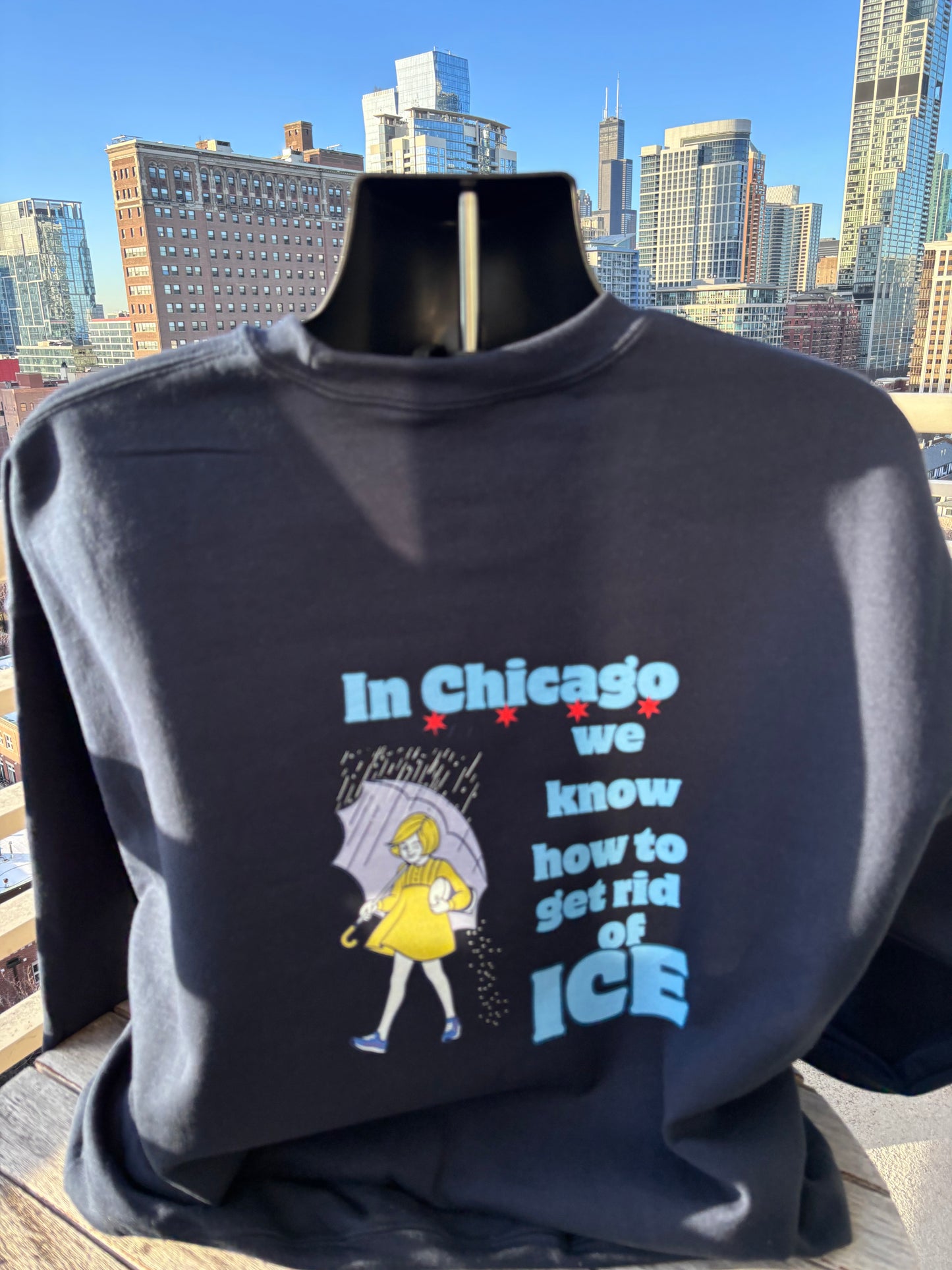 Hands off my Chicago (street vendor cart) - crewneck