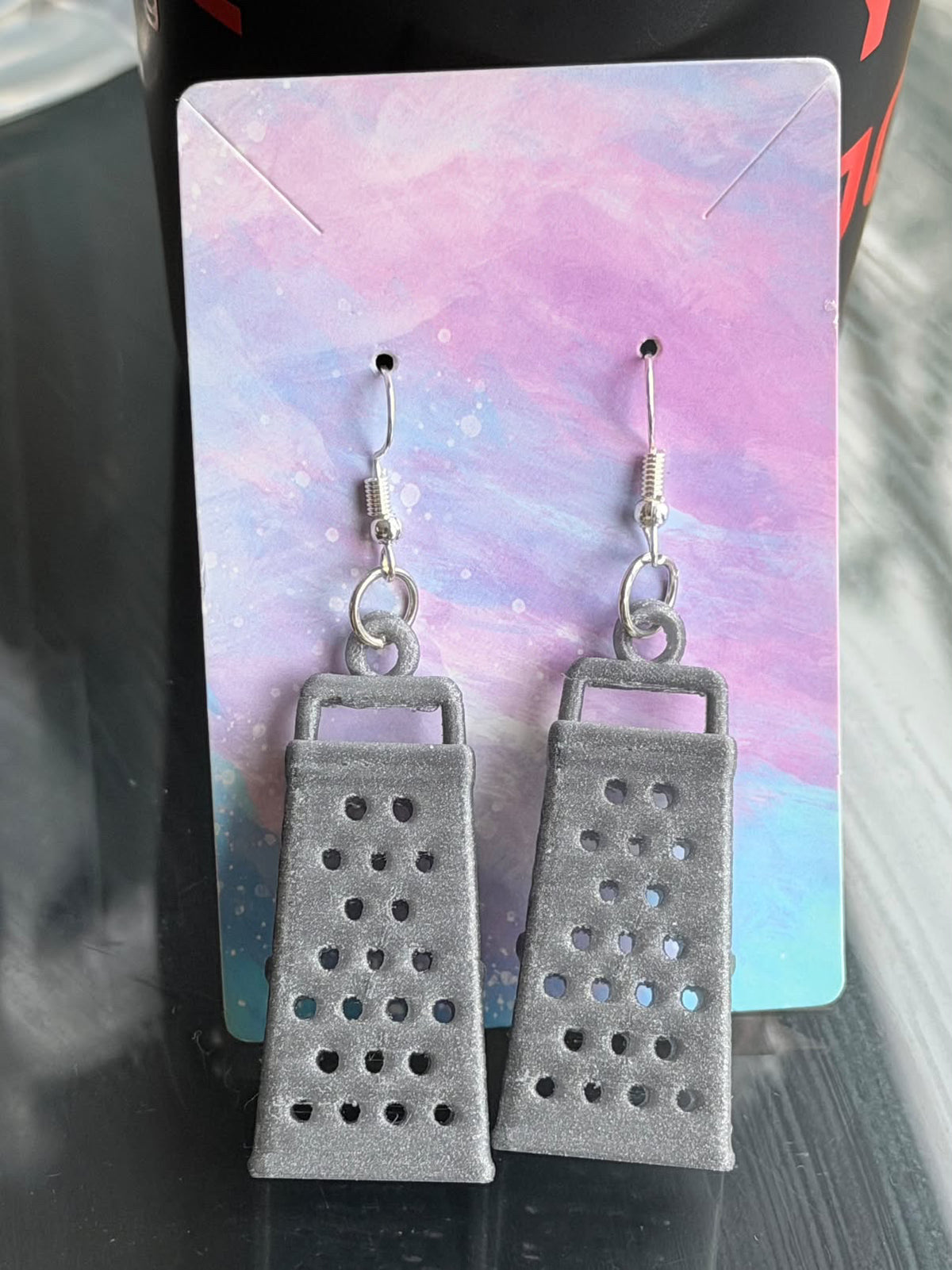 Cheese Grater Earrings - Chicago Bears