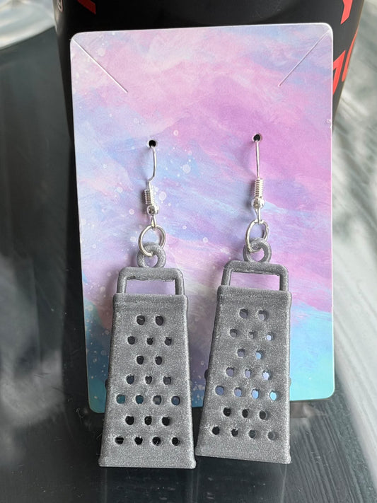 Cheese Grater Earrings - Chicago Bears