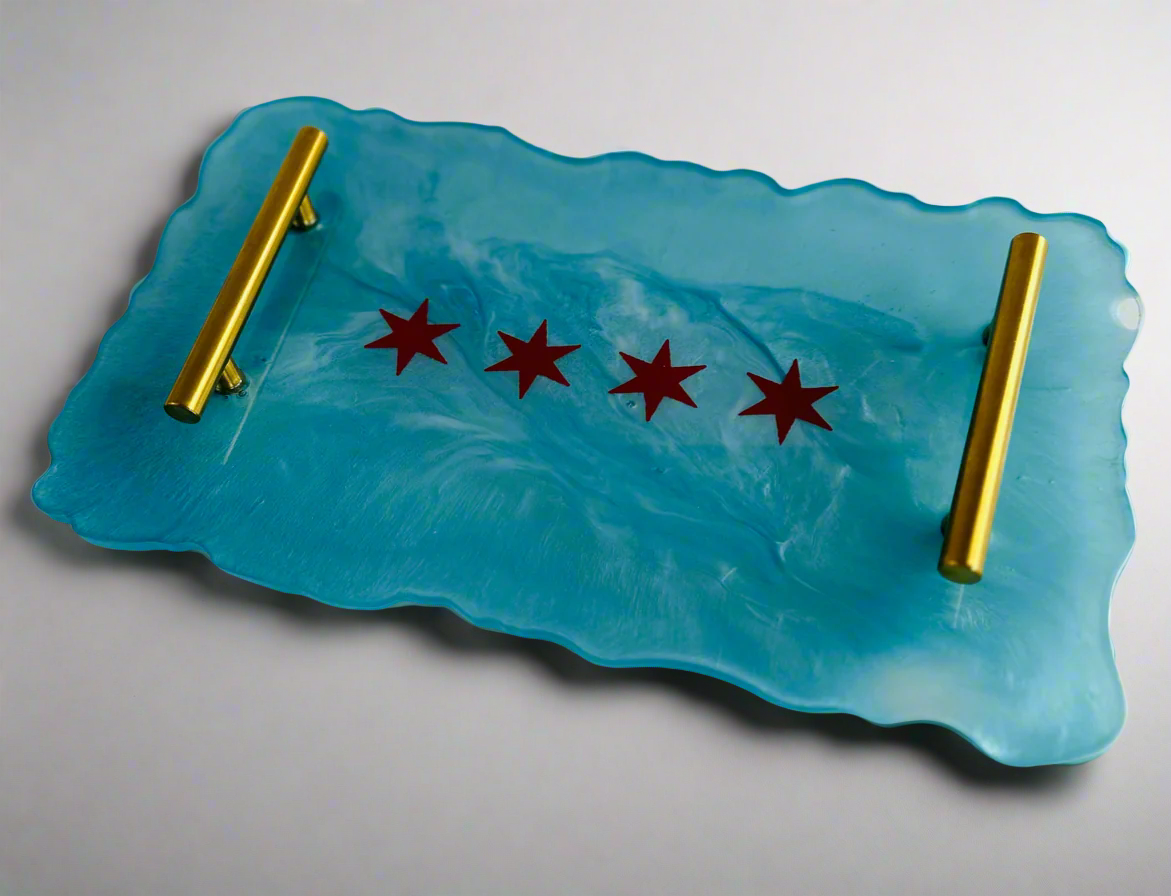 Chicago 4-Star Resin Serving Tray