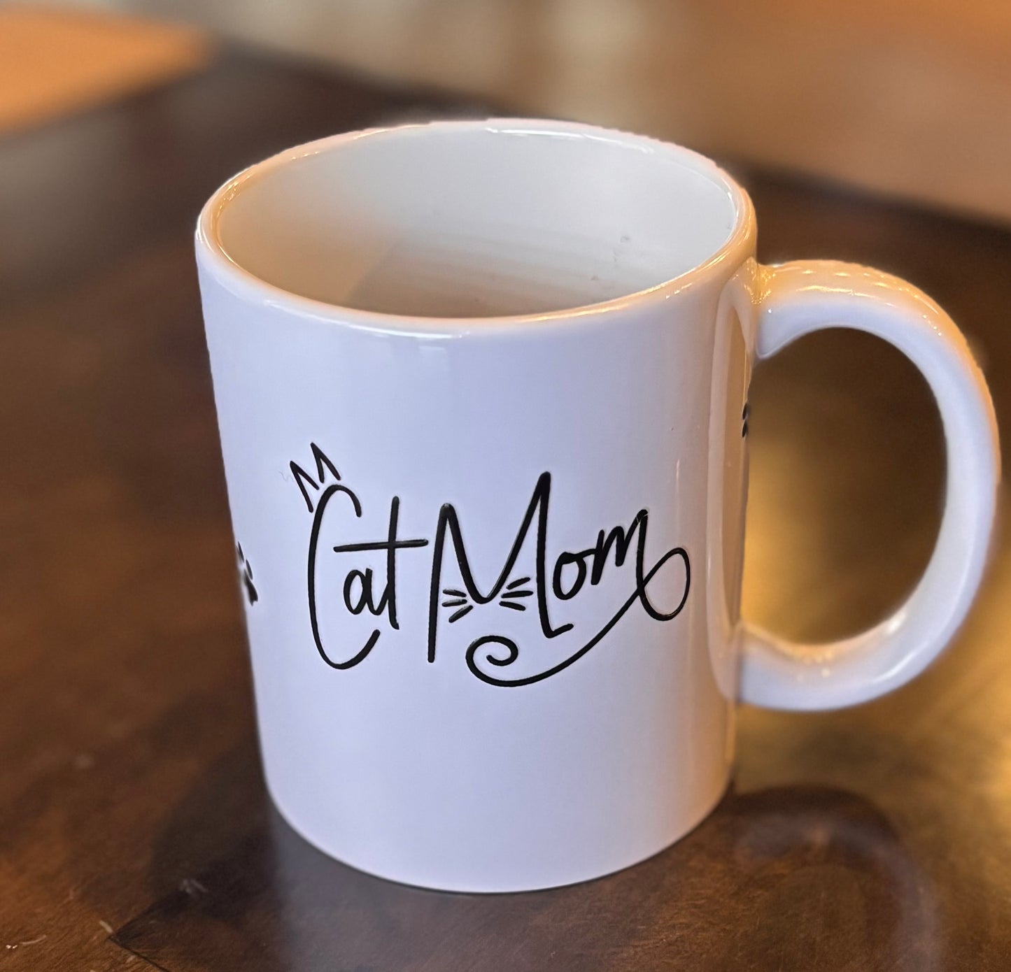 Cat Mom glass Mug