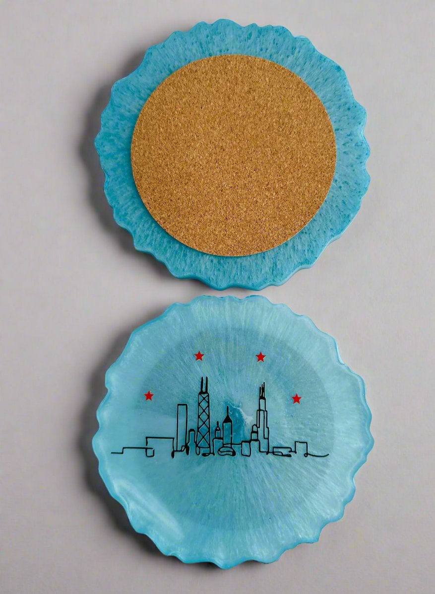 Chicago Skyline Resin Coasters