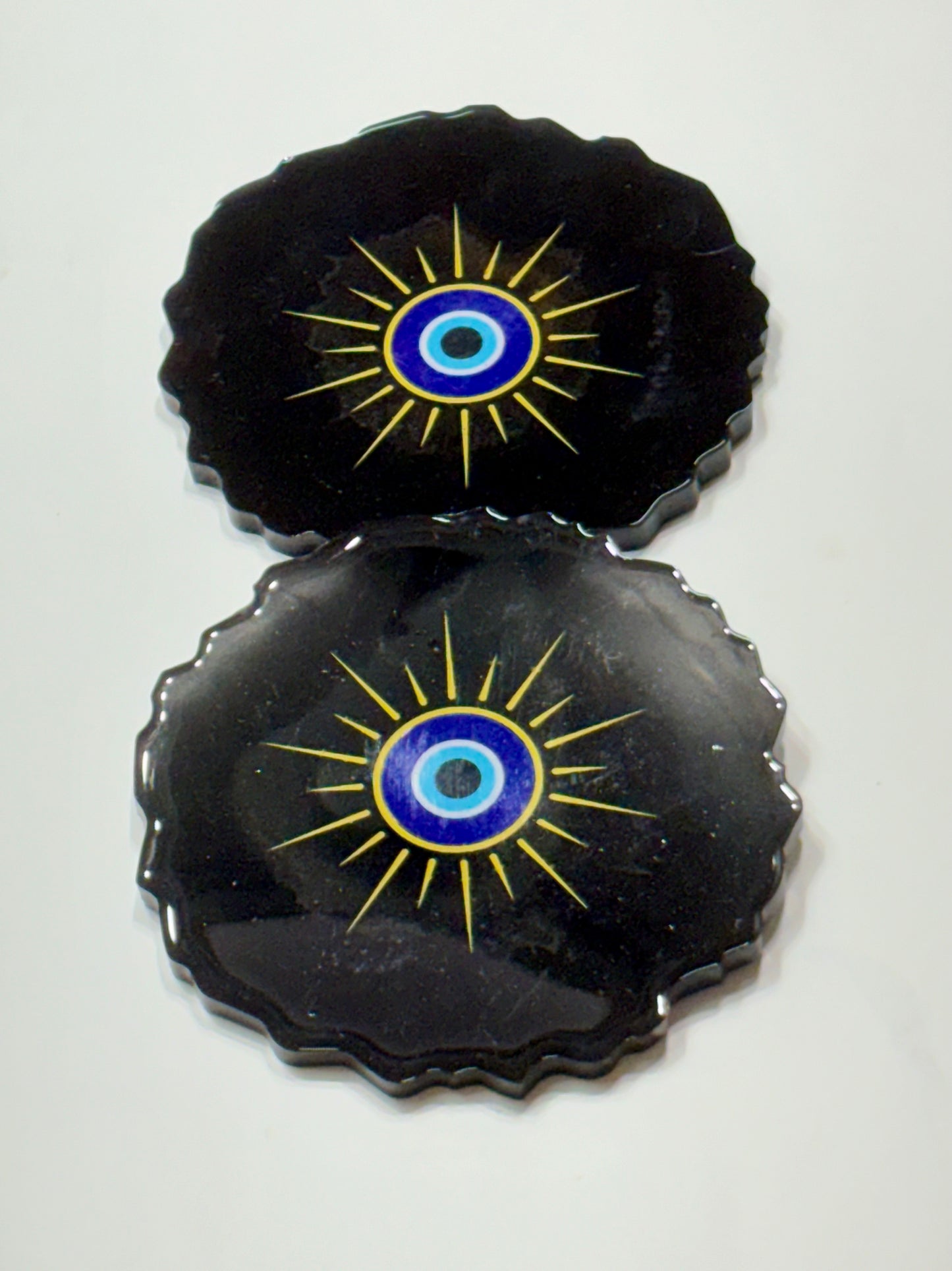 Third Eye Resin Coasters - Black