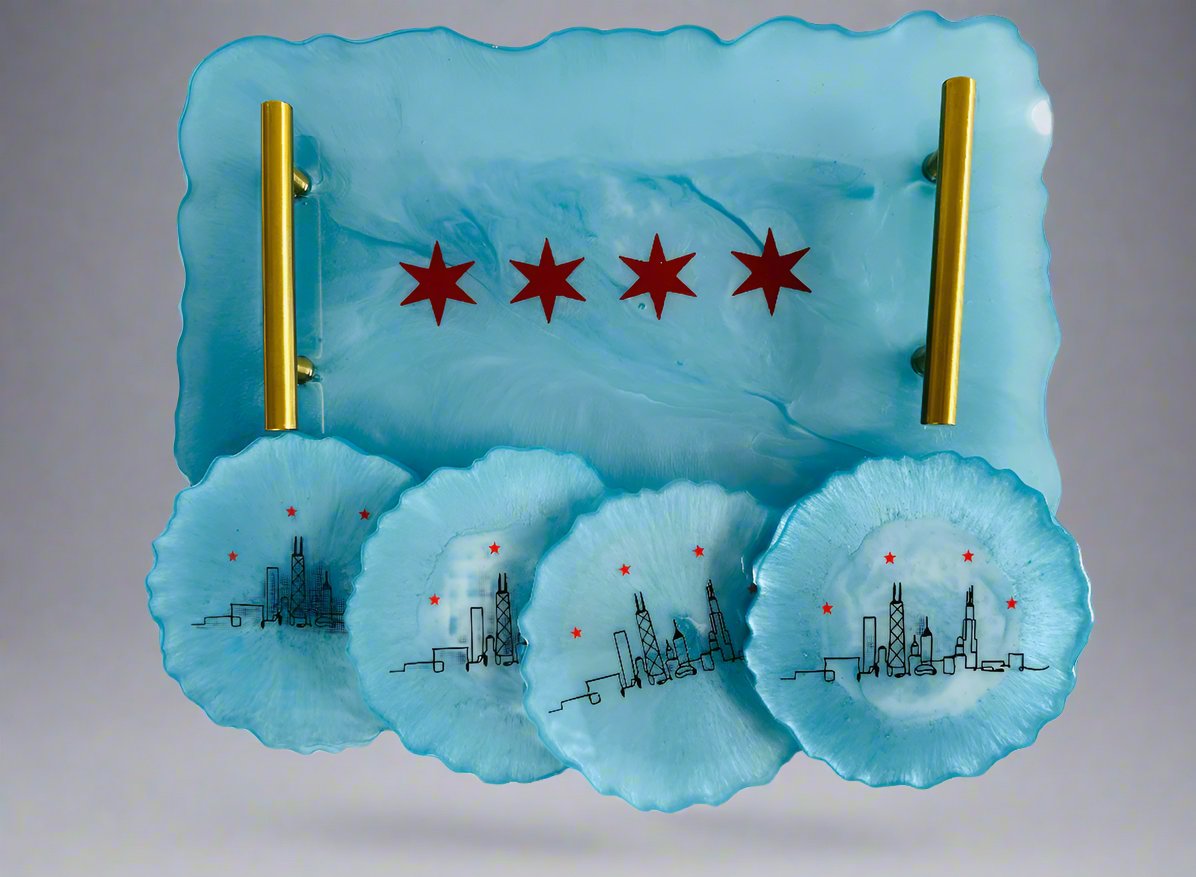 Chicago Skyline Resin Coasters