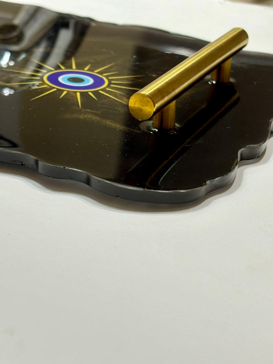 Third eye Resin Serving Tray - Black