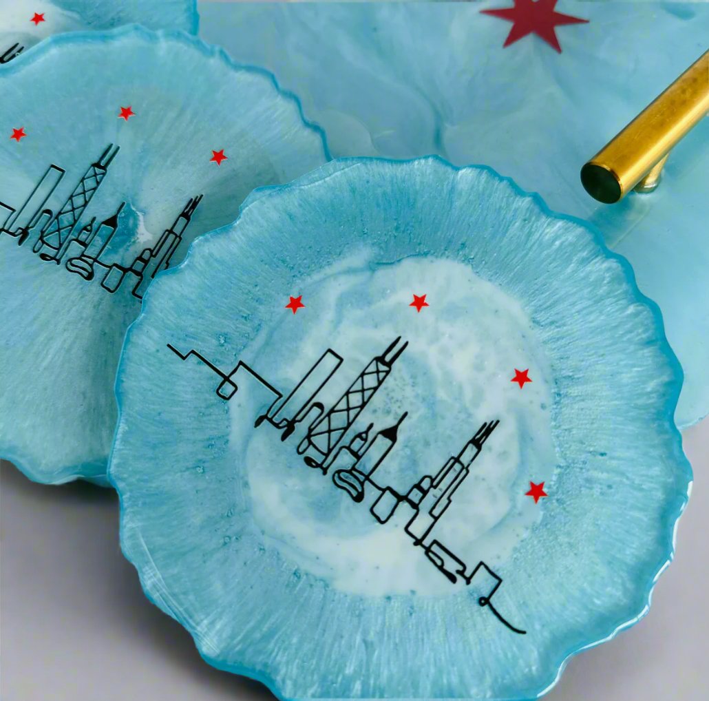 Chicago Skyline Resin Coasters